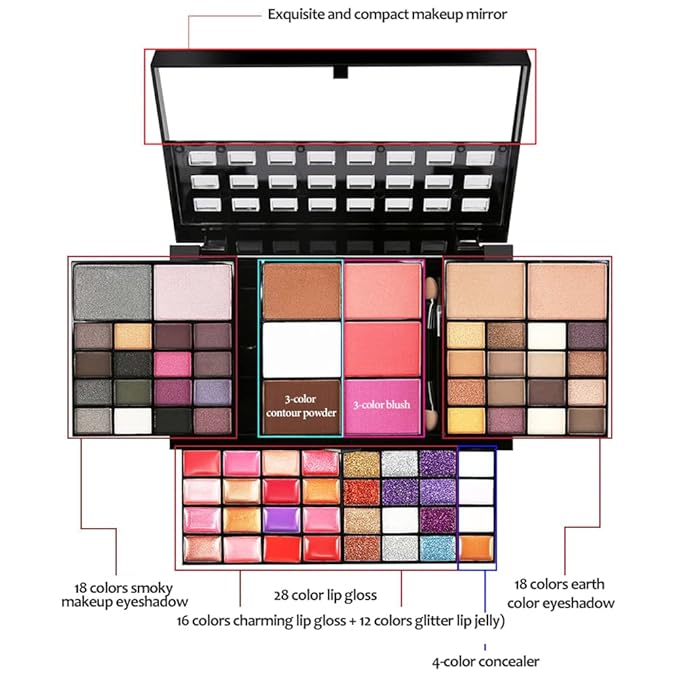 74 Colors Cosmetic Makeup Palette Set
