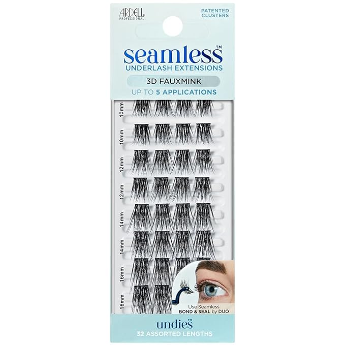 Ardell Seamless 3D Faux Mink Underlash Extensions Refill Kit - DIY Lash Clusters, Customizable Eyelash Extension for Natural Looking Lashes, 1-Pack