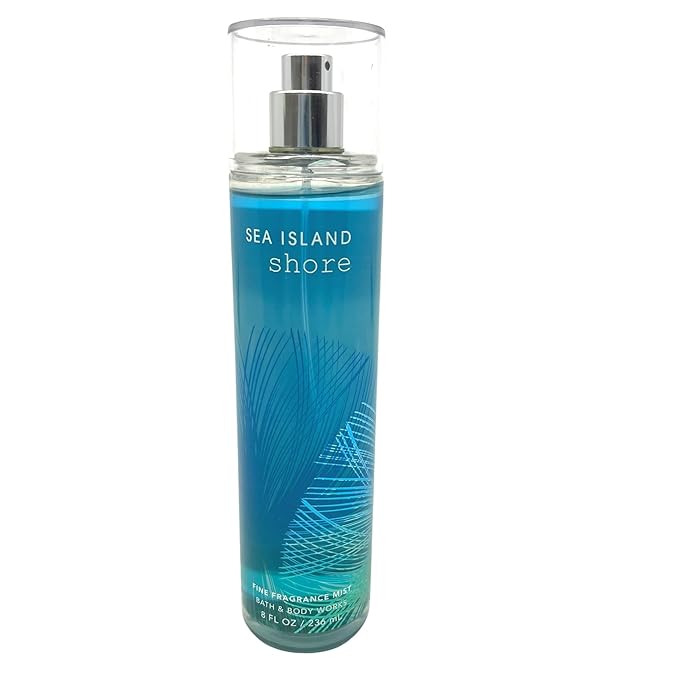 Bath & Body Works Sea Island Shore - 2 pc bundle - Fragrance Mist 8 oz and Ultimate Hydration Body Cream 8oz