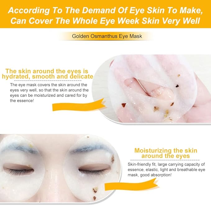 Gold osmanthus eye mask,24k gold