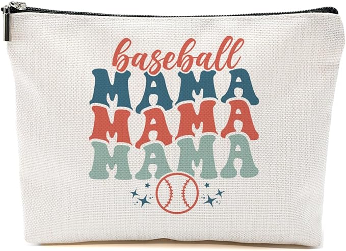 Baseball Gifts Mama Gifts Mom Gifts, Baseball Stuff Makeup Bag, Gifts for Mom Women Baseball Team Player Friend, Baseball Mama Cosmetic Bag, Baseball Coach Gifts Toiletry Bag Christmas Birthday Gifts