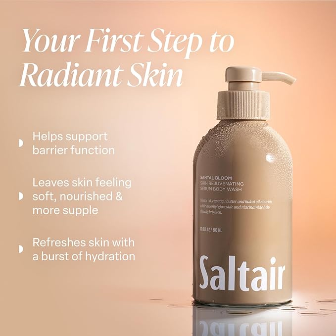 Saltair Body Wash, Signature Scents 2-Pack. Moisturizing Body Cleanser with Monoi Oil and Cupuacu Butter. Luxury Shower Gel for Women and Men. Vegan, Cruelty-Free, Paraben-Free. 2x 17oz Pump Bottles
