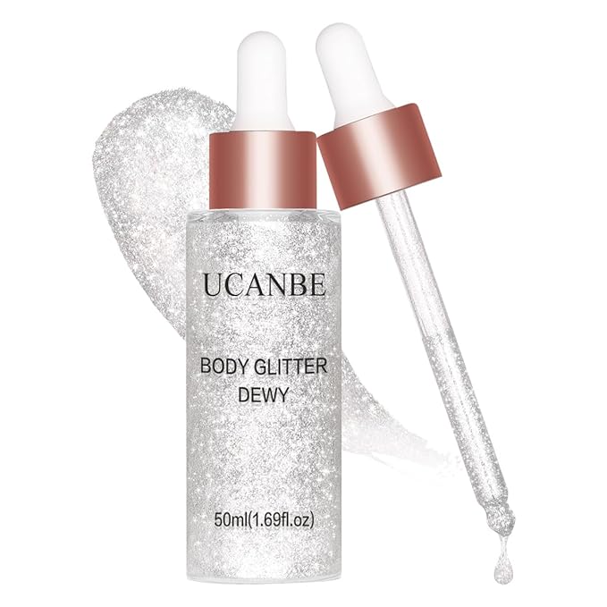 UCANBE Highlighter Makeup Drops Body Glitter Dewy Liquid - 02)