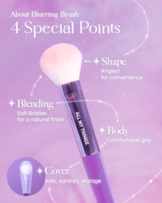 AMTS Face Blush Brush for Professional Quality Precision Makeup Application