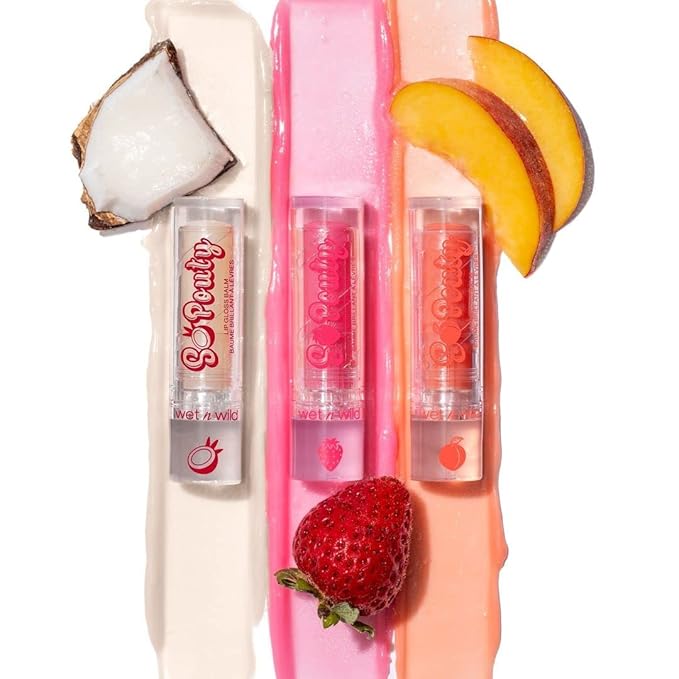 wet n wild Perfect Pout So Pouty Shine Tinted Lip Balm Coconut Flavored, Hyaluronic Acid, Vegan Collagen, Moisturizing For Dry Lip Care, Clear (Pack of 2)