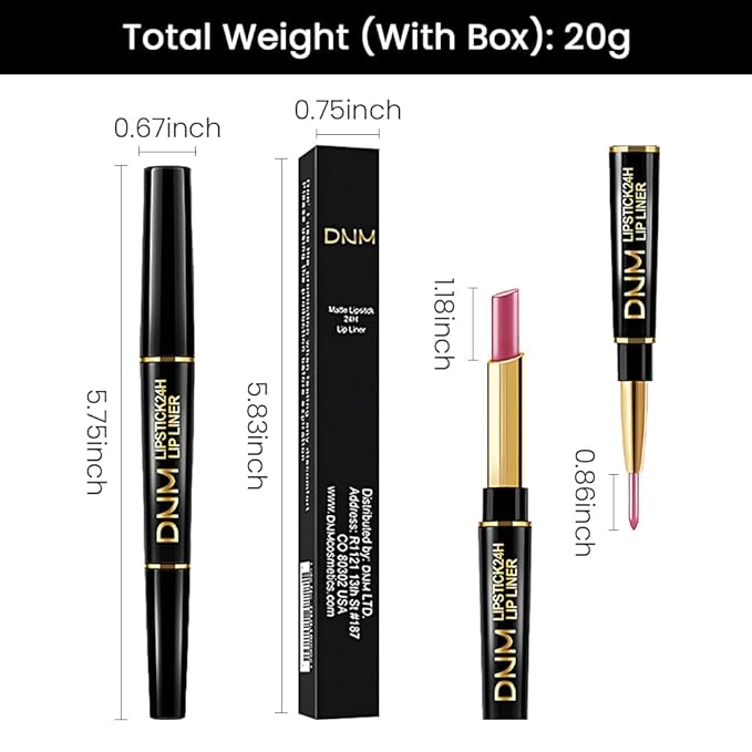 2-in-1 Light Pink Lip Liner & Lipstick Set Kit for Women, Matte Lips Kit with Lip Liner Lip Stains Long Lasting Waterproof 24 Hour Lipstick and Lip Liners Combo Lipliners Pencil Set 16