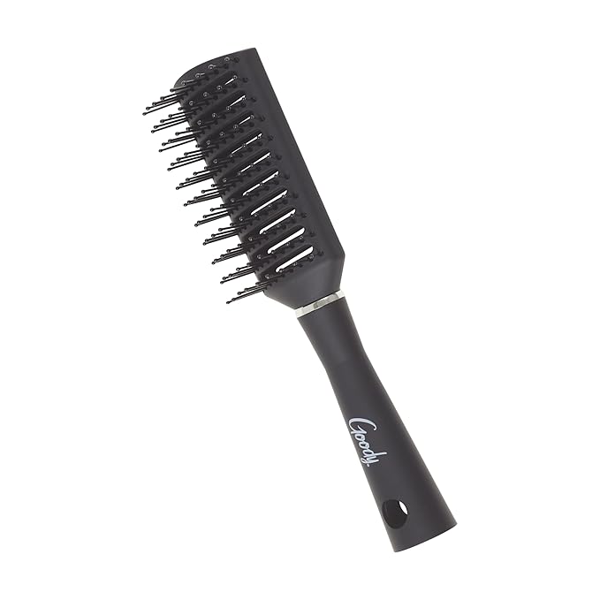 Goody Detangle It Vented Hair Brush, Black, Quick Drying Detangler with Flexible Bristles, Use as Detangling or Styling Brush, Tackles Tangles & Knots, All Hair Types