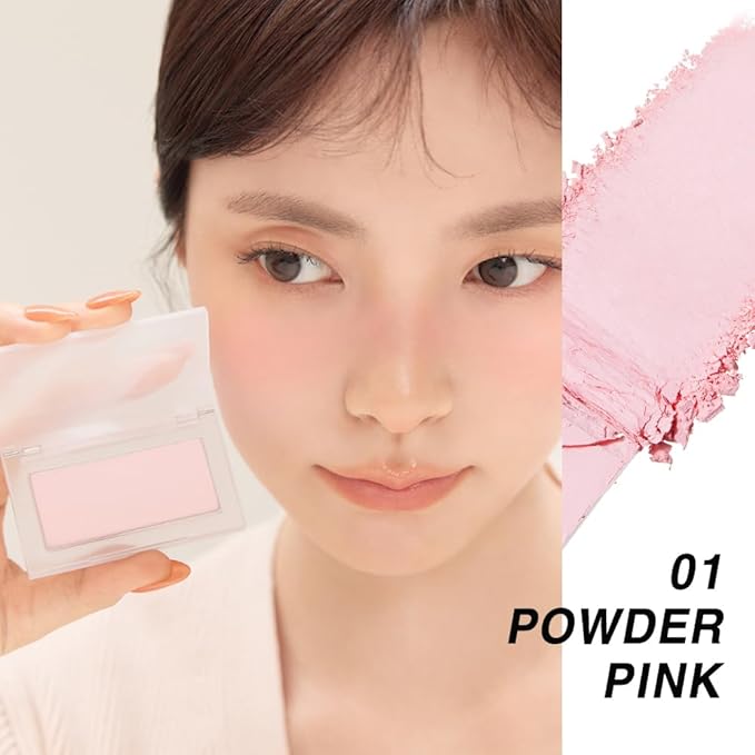 BBIA Ready To Wear Powder Cheek Blush 3 Color β Buildable & Blendable Soft Blush for Cheeks, Matte & Shimmery Finish, Lightweight, Long-Lasting, Vegan, Korea Face Makeup, 0.19oz (03 POWDER APRICOT)