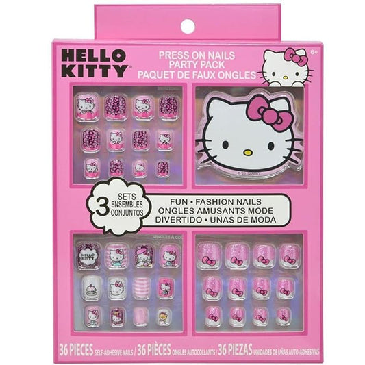 Hello Kitty Press-On Nails Party Pack - 36 Self-Adhesive Nails