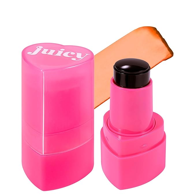 Water Jelly Tint Blush, 3-In-1 Multi-Use Blush Cream Blush Stick for Eyes, Cheeks & Lips, Hydrating & Bouncy Jelly Texture, Blends Perfect for Skin Portable Multipurpose Long Lasting Waterproof(05, s)