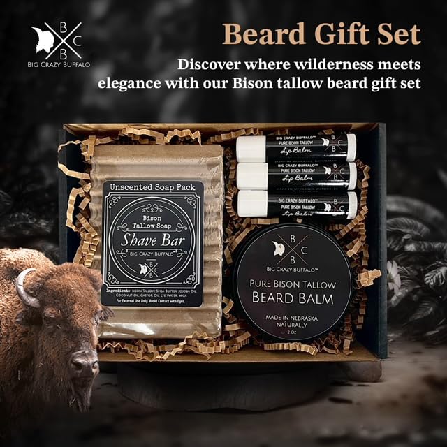 Pure Bison Tallow Beard Gift Set Naturally