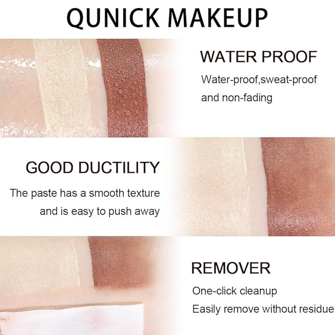 evpct 2Pcs Face Cream Contour Bronzer Sticks Makeup