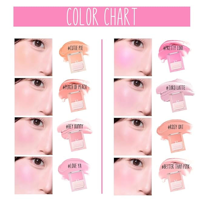 HOLIKA HOLIKA Colored Milk Cream Blush 03 HEY Clean, Buildable