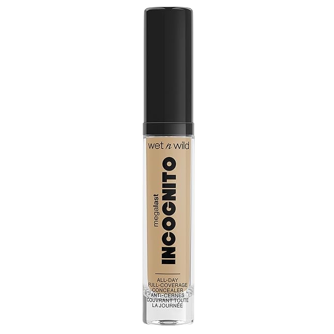 wet n wild Mega Last Incognito All-Day Full Coverage Liquid Matte Concealer, Medium Honey, 0.18 Ounce