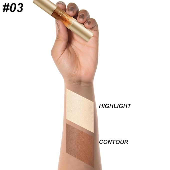 FOCALLURE 2 in 1 Cream Bronzer and Highlighter up Pen,MEDIUM