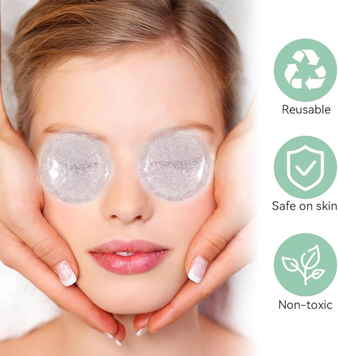 Reusable eye gel cooling pads