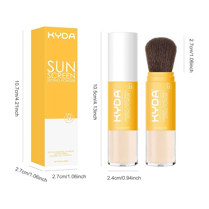 KYDA Mineral Sunscreen Setting Powder, SPF 35, Medium, Ownest Beauty