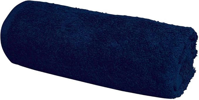 ForPro Professional Collection Premium Bleach Tough Salon Towels, 100% Cotton, Bleach-Proof, Stain Resistant & Color Safe Towels for Salons, Spas, Gyms & Home, 16” W x 27” L, Navy Blue