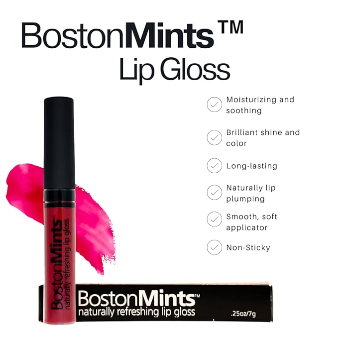 Go Sox! Lip Gloss (.25oz) -Vegan, gluten-free, cruelty-free formula with Aloe, Vitamins C & E, and a refreshing hint of spearmint extract for soft and hydrated lips.