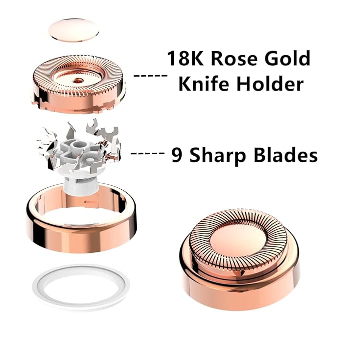 Replacement Heads For Finishing Touch Flawless Facial Hair Remover,Women Hair Removal Shaving Head First Generation (6PCS, GEN 1)