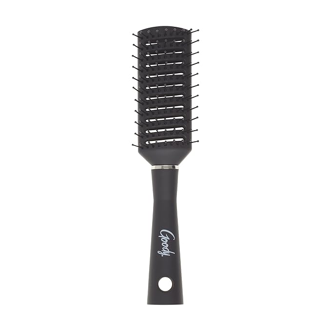 Goody Detangle It Vented Hair Brush, Black, Quick Drying Detangler with Flexible Bristles, Use as Detangling or Styling Brush, Tackles Tangles & Knots, All Hair Types