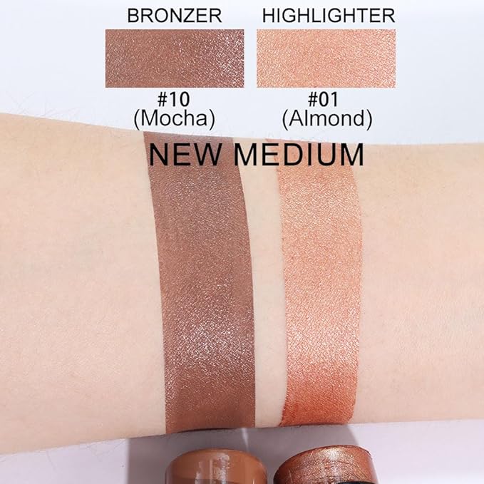 evpct 2Pcs Face Cream Contour Bronzer Sticks Makeup