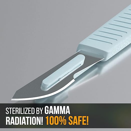 Disposable Scalpel Blades| #23 Sharp Carbon-Steel Blades | Pack of 20| Sterile Individual Pouches| for Dermaplaining, Podiatry, Crafts & More…