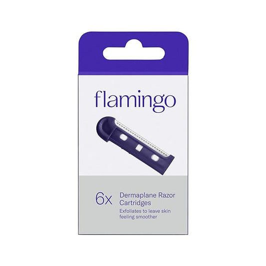 Flamingo Dermaplane Blades Refills, Dermaplane Razor for Women Face, 6 Razor Blades