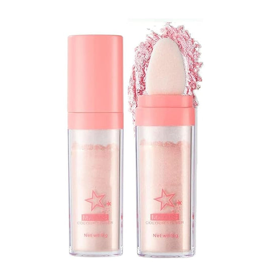 Glitter Powder Highlighter Makeup, Body Brightens the Natural Fairy Pink)