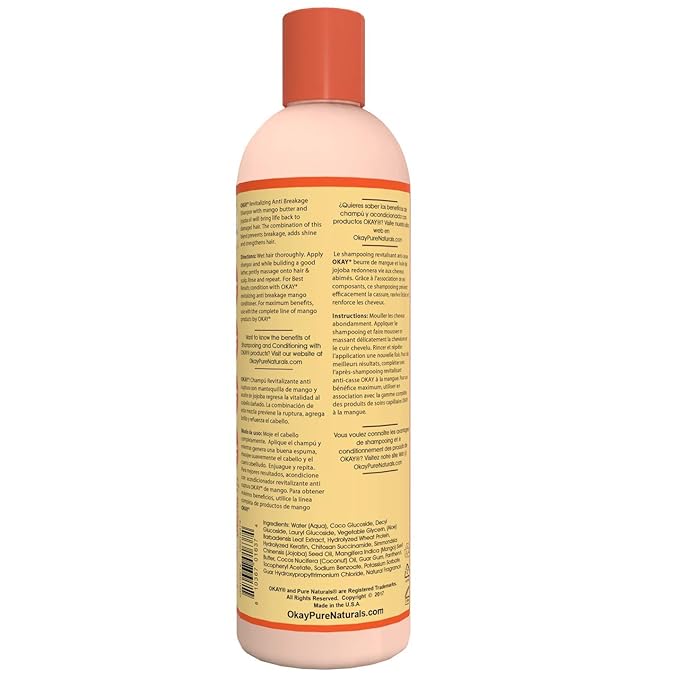 OKAY MANGO REVITALIZING ANTI BREAKAGE SHAMPOO 12oz / 355ml