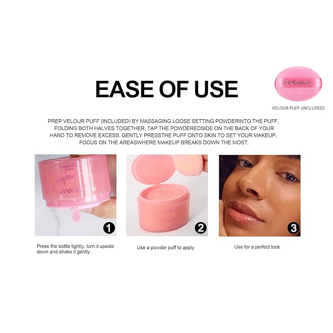 Loose Face Powder Setting Powder Makeup 0. (V03)With Powder Puff 67oz