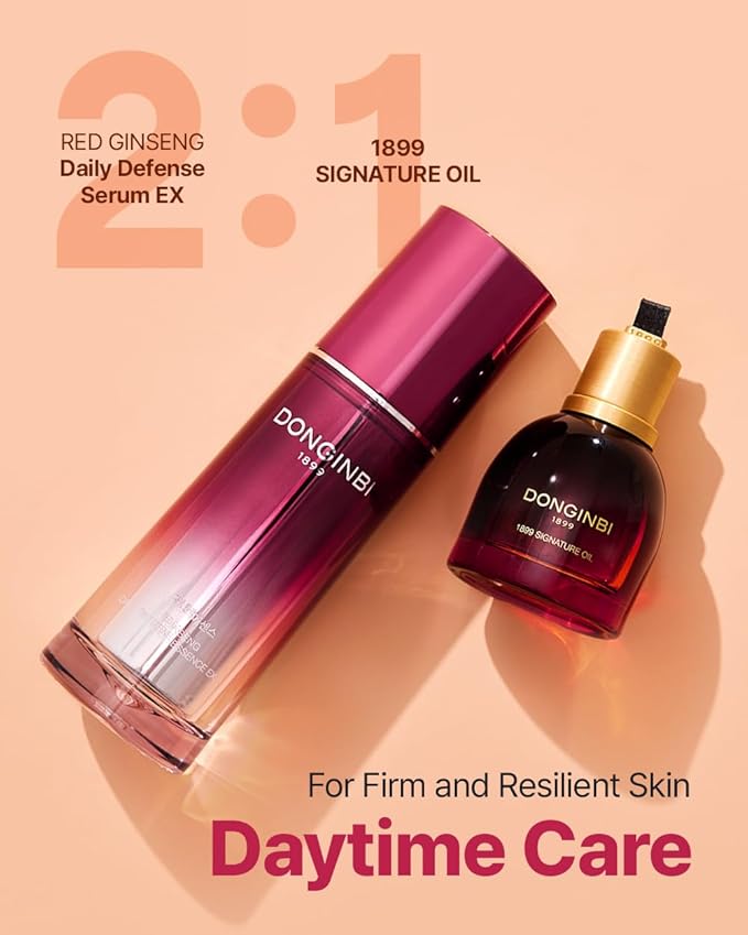 Donginbi Red Ginseng Daily Defense Essence - Antioxidant Serum for Face, Korean Red Ginseng Skin Care, 2.03 floz / 60ml
