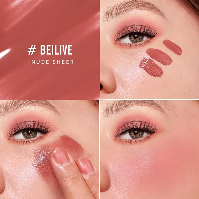 KIMUSE Soft Cream Blush Makeup, Liquid Blush for Dewy Finish