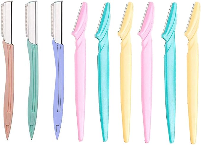 Eyebrow Razor 9 Pack, Precision Facial Hair Trimmer for Women, Eyebrow Shaper Facial Razor for Men