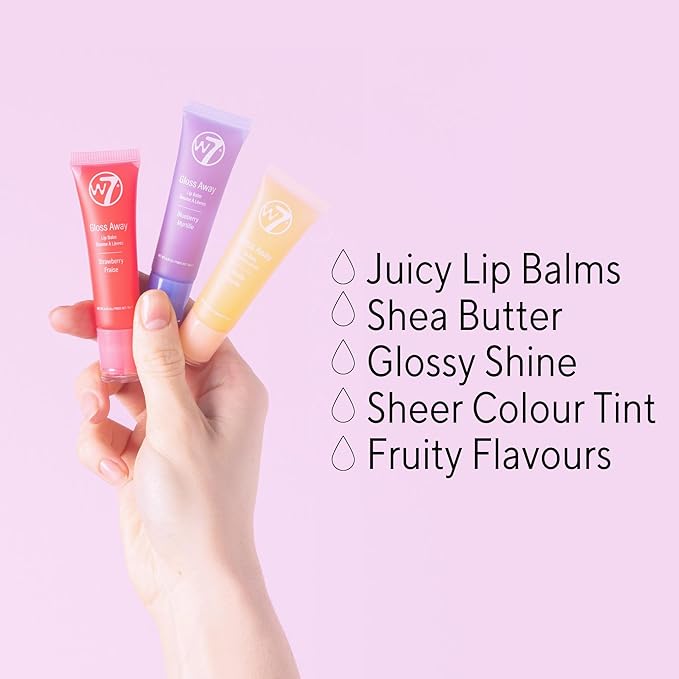 Wloss Away Lip Balm Trio - 3 Piece Vanilla, Strawberry 7 G