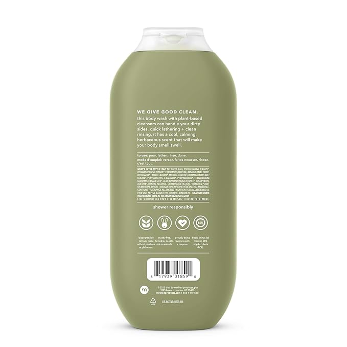 Method Men Body Wash, Juniper + Sage, Paraben and Phthalate Free, 18 fl oz (Pack of 1)