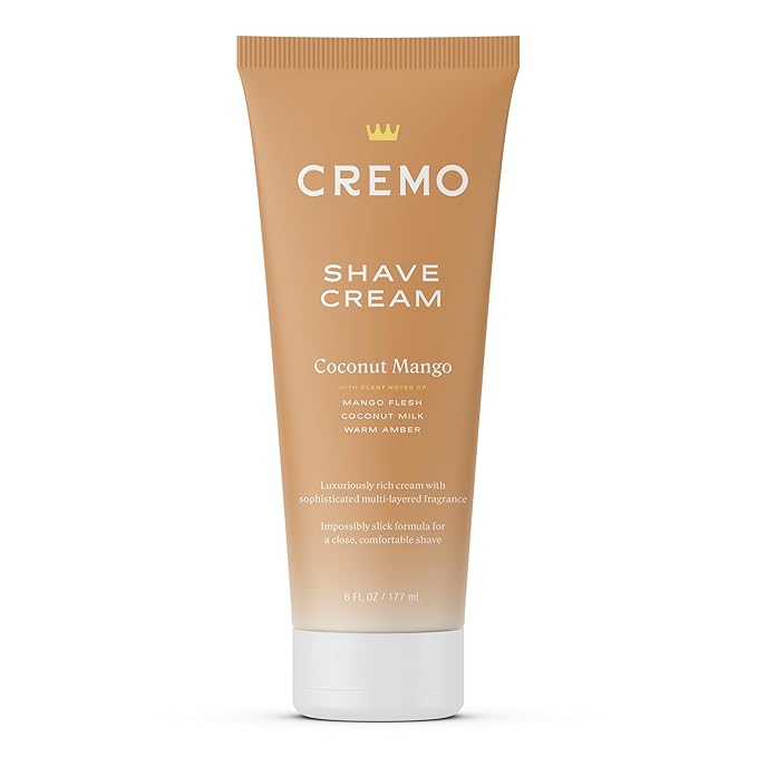 Cremo Cremo Coconut Mango Moisturizing Shave Cream, Astonishingly Superior Ultra-Slick Shaving Cream for Women Fights Nicks, Cuts and Razor Burn, 6 Fl Oz