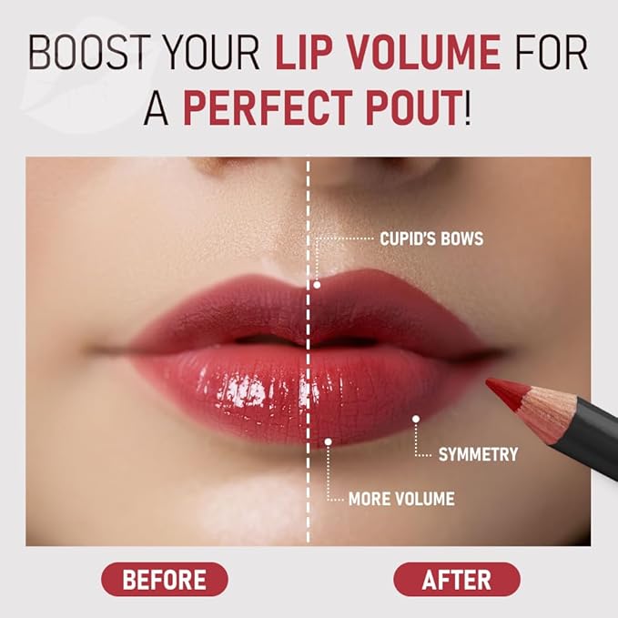 Lip Liner Pencil 15 Shades - Beauty Artist Choice Tango Collection Lipliner Matte Finish, Creamy Texture, Long Lasting Color, High Pigmented Lip Pencils