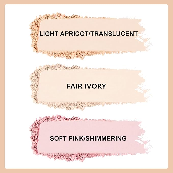Setting Powder Lightweight Loose Powder Finishing Powder Long-Lasting Ivory)-2 Boxes