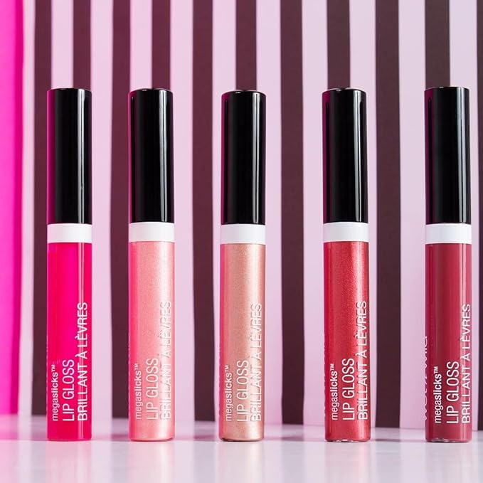 wet n wild MegaSlicks Lip Gloss, Ultra-Glossy, Vitamin-E Enriched, Ultra-Gloss High Shine Moisturizing, Cruelty-Free & Vegan - Cotton Candy