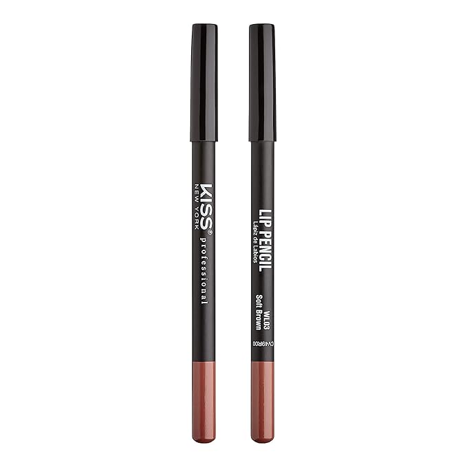 Professional Slim Lip Pencil, Creamy Soft Lip Liner, Smooth Long-Lasting Rich Lip Color, Natural Lip Makeup, Water-Resistant Lip Crayon (Soft Brown)