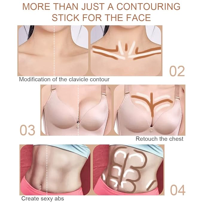 evpct 5Pcs 2In1 Face Cream Makeup Highlighter Highlight