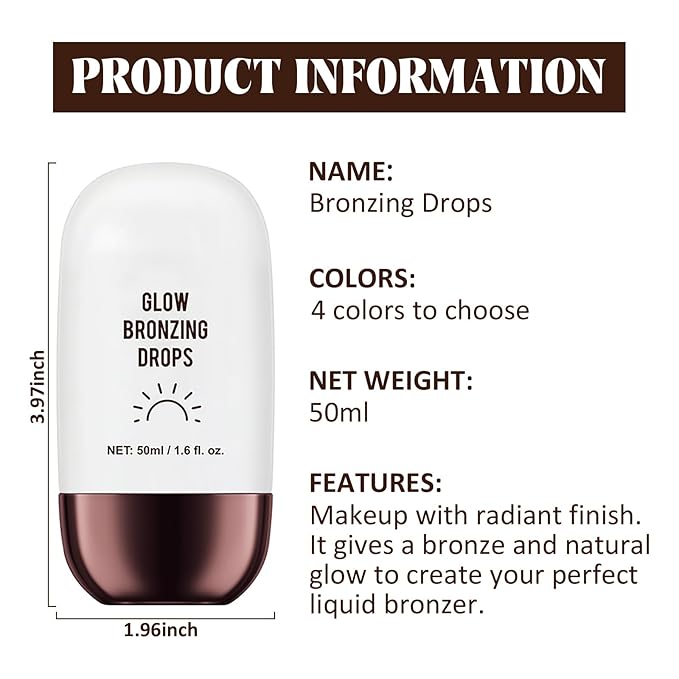 Instant Bronzing Drops, Face and Body Bronzer, Cream - 04