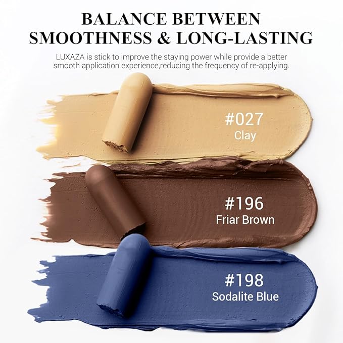 3PCS Eyeshadow Stick,Pro Longwear Matte Eye Shadow Sticks Pencil Crayon-Denim