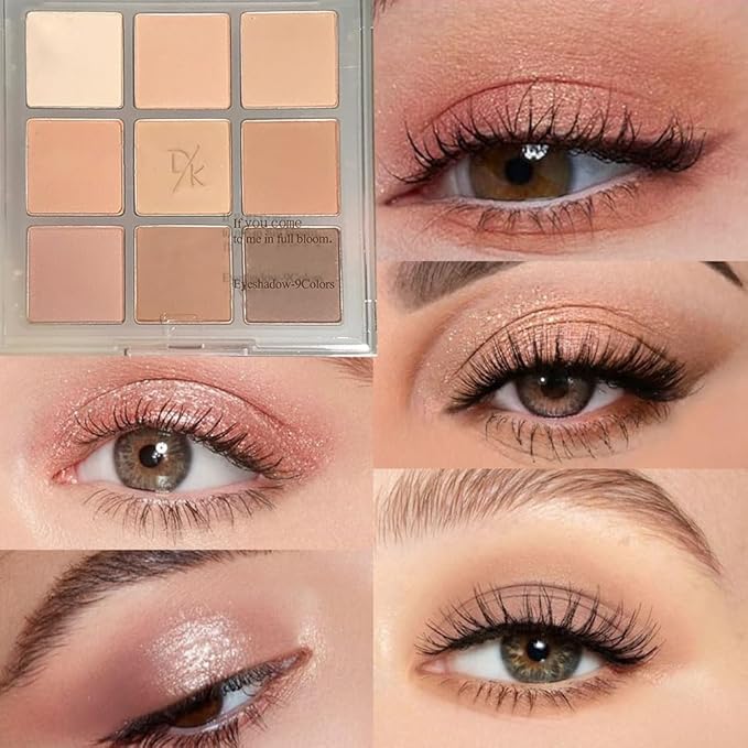 Eyeshadow Palette Makeup- 9 Colors Naked Eyeshadow Palette Matte NUDE Korean Natural Eye Shadow palettes Highly Pigmented Naturing-Looking Long Lasting (07#)
