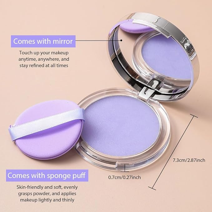 Lavender Matte Setting Powder, Oil Control Smooths Facial (Purple, 0.) 38oz
