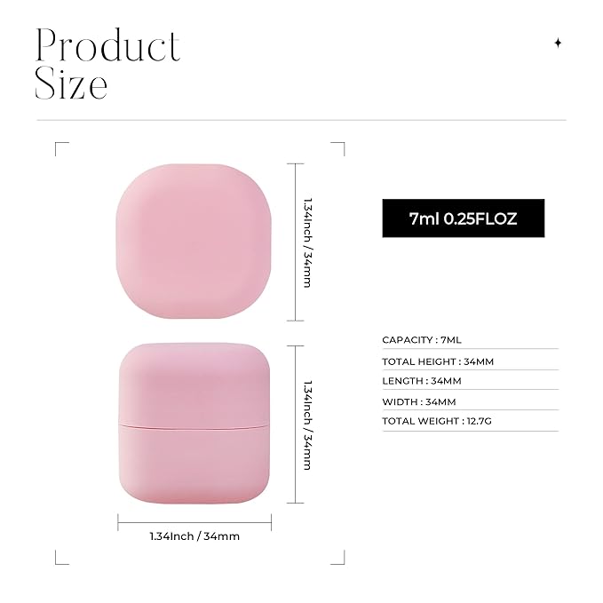 0.25 oz(7g) Empty Lip Balm Square