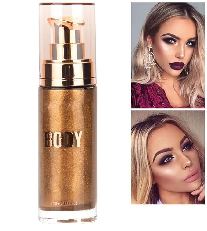 2 Pack Body Luminizer,Shimmer Body Highlighter Makeup Liquid Body