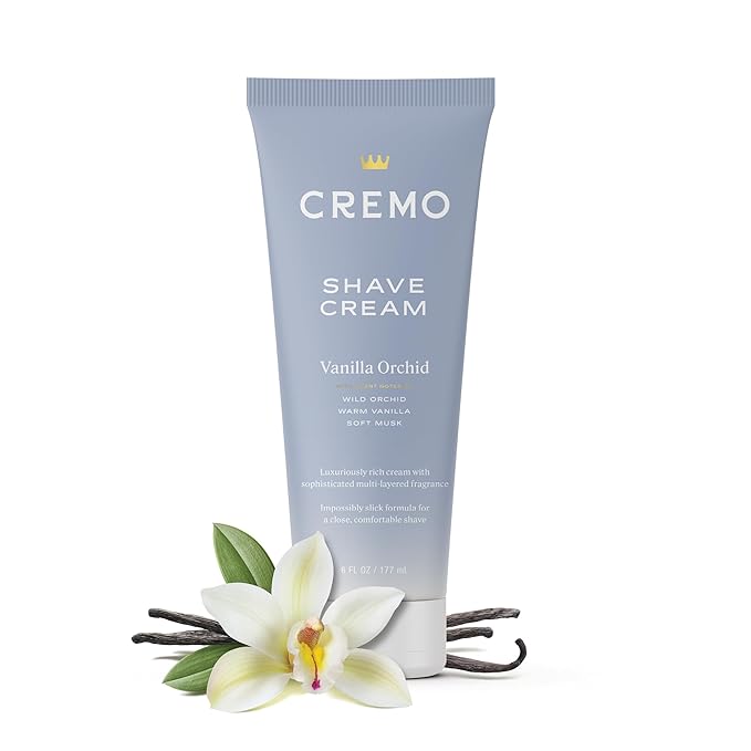 Cremo Vanilla Orchid Moisturizing Shave Cream, Astonishingly Superior Ultra-Slick Shaving Cream for Women Fights Nicks, Cuts and Razor Burn, 6 Fl Oz
