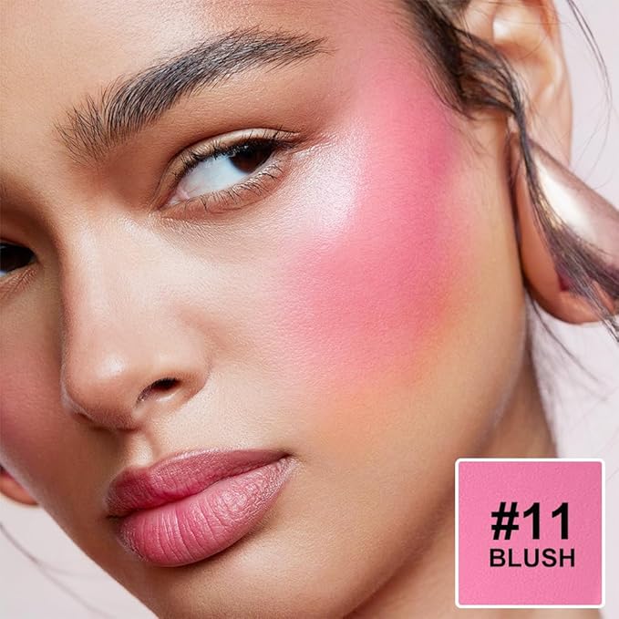 Blush Stick, Multi-use Blush Stick for Cheeks, Eyes, Lips, Silky Creamy Face Stick for Old Women & Mature Skin, Blendable and Buildable Color, Long Lasting Waterproof Non-greasy Formula (#11, Blush)